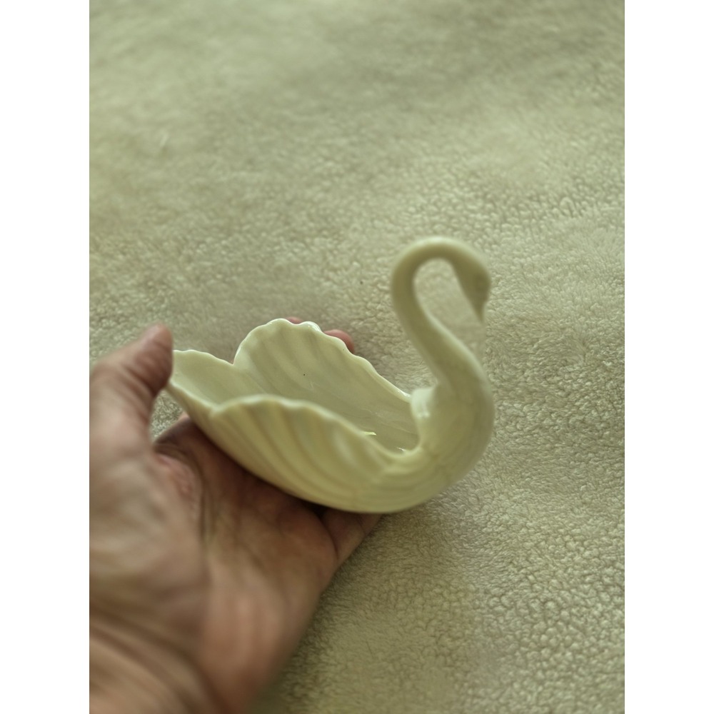 Vtg Medium Lenox Swan Centerpiece 4.5" Candy Trinket Centerpiece Dish